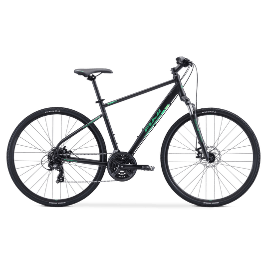Fuji Traverse 1.7 (Stain Black/Green) Hybrid Bike