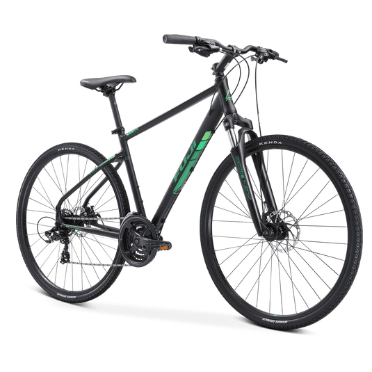 Fuji Traverse 1.7 (Stain Black/Green) Hybrid Bike - MADOVERBIKING