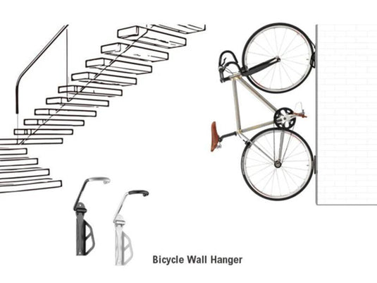 Ibera Bicycle Wall Hanger (Black) - MADOVERBIKING