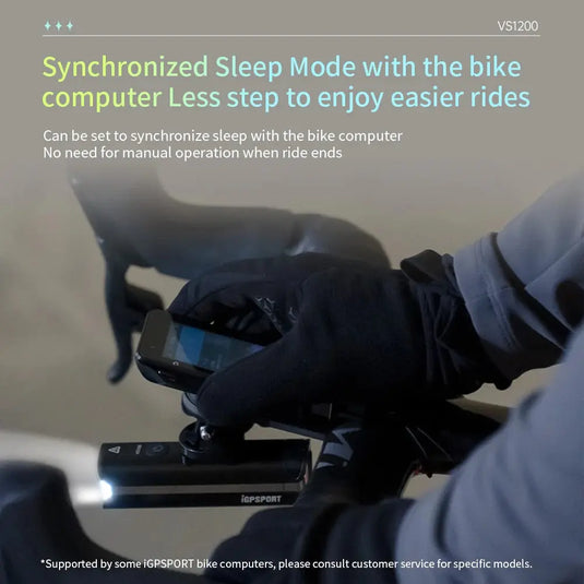 IGPSPORTS VS1200 Smart Front Bike Light IGPSPORT MADOVERBIKING