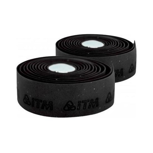 Itm Nastro Manubrio Cork Giallo Handlebar Tape (Black)