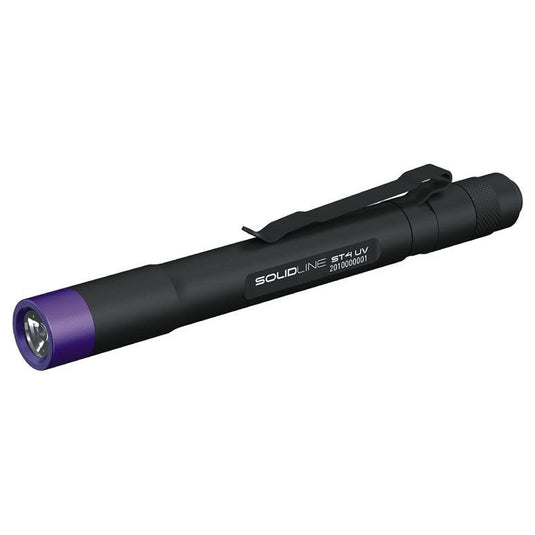 LEDLENSER Solidline ST4UV LED Flashlight, Pen Light Black - MADOVERBIKING