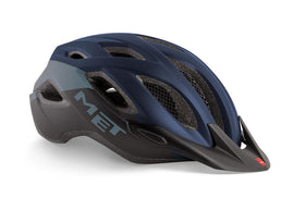 Met Crossover Hybrid Cycling Helmet (Blue Black/Matt) - MADOVERBIKING
