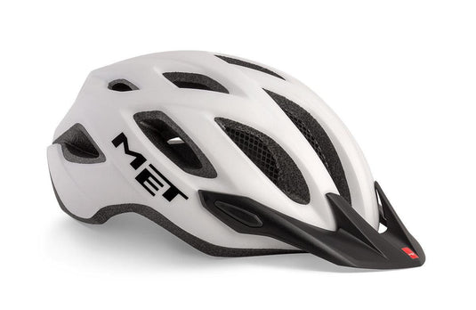 Met Crossover Hybrid Cycling Helmet (White/Matt) - MADOVERBIKING