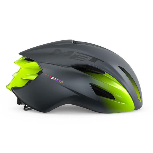 Met Manta Mips Aero Road Cycling Helmet (Gray/Fluo Yellow/Matt Glossy) - MADOVERBIKING