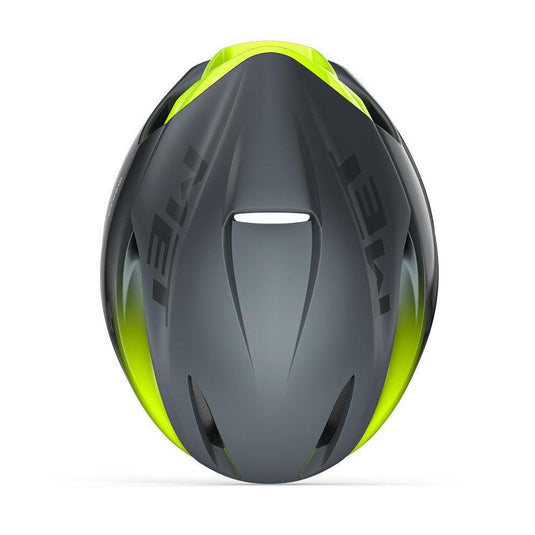 Met Manta Mips Aero Road Cycling Helmet (Gray/Fluo Yellow/Matt Glossy)