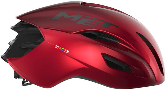 Met Manta Mips Aero Road Cycling Helmet (Red Metallic/Glossy)