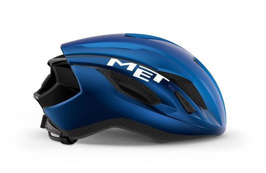 MET Road Cycling Helmet - Strale CE - (Blue Metallic | Glossy)