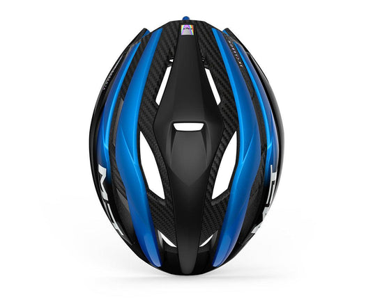 Met Trenta 3K Carbon Ce Road Cycling Helmet (Black Blue Metallic/Matt Glossy) - MADOVERBIKING