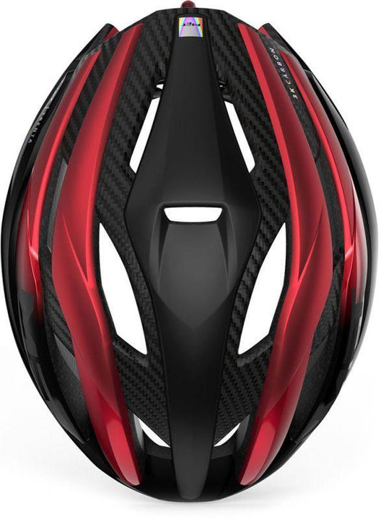Met Trenta 3K Carbon Mips Road Cycling Helmet (Black/Red Metallic/Matt Glossy) - MADOVERBIKING