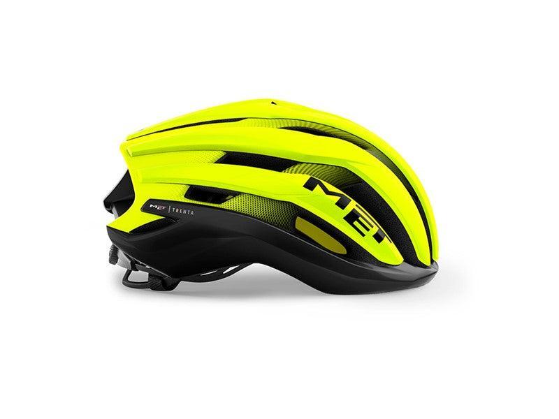 Load image into Gallery viewer, Met Trenta Ce Mips Road Cycling Helmet (Black Fluo Yellow/Matt Glossy)
