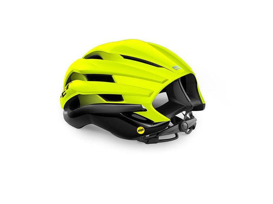 Met Trenta Ce Mips Road Cycling Helmet (Black Fluo Yellow/Matt Glossy) - MADOVERBIKING
