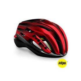 Met Trenta Mips Road Cycling Helmet (Black/Red Metallic/Matt Glosy) - MADOVERBIKING