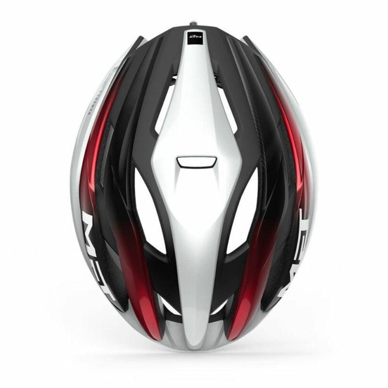 Load image into Gallery viewer, Met Trenta Mips Road Cycling Helmet (White/Black/Red Metallic/Glosy) - MADOVERBIKING
