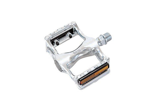 MKS Seahorse Pedals With Reflector (Silver) - MADOVERBIKING