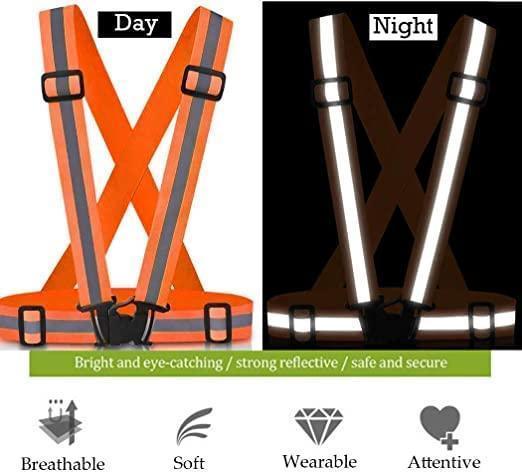 Load image into Gallery viewer, Mob Elastic Safety Reflective Belt For Cycling, Running &amp; Walking (ORANGE) - MADOVERBIKING
