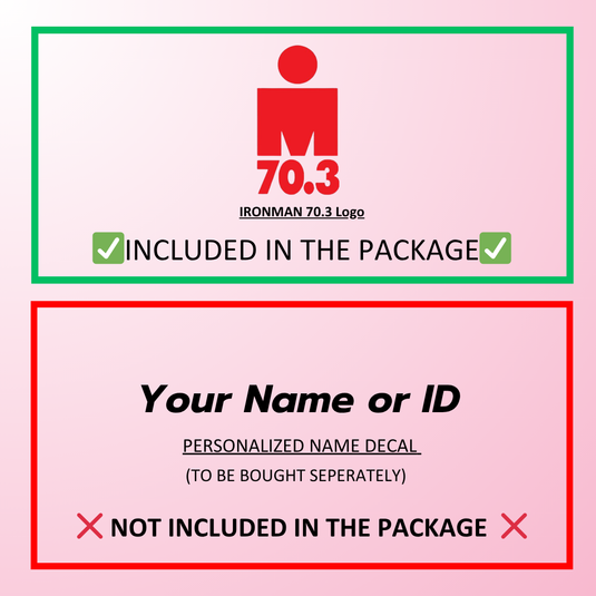 IRONMAN 70.3 Logo Decal Sticker (1 pcs) - (1 in x 0.5 in) - MADOVERBIKING -  MADOVERBIKING