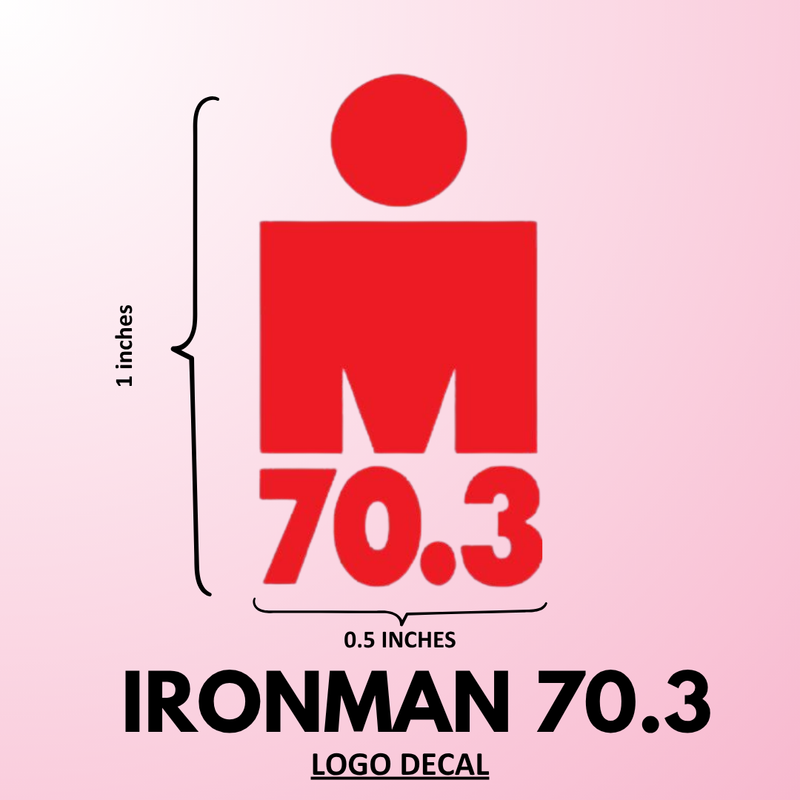Load image into Gallery viewer, IRONMAN 70.3 Logo Decal Sticker (1 pcs) - (1 in x 0.5 in) - MADOVERBIKING -  MADOVERBIKING
