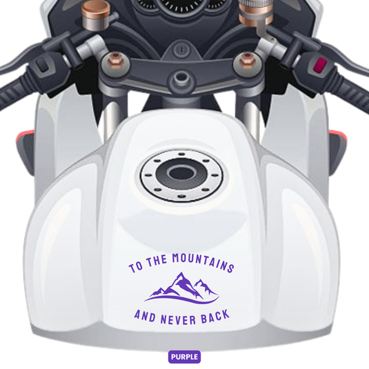 Premium Vinyl Based Sticker Decal "TO THE MOUNTAINS AND NEVER BACK" (pack of 2 pcs) for Cars & Bikes - MADOVERBIKING -  MADOVERBIKING