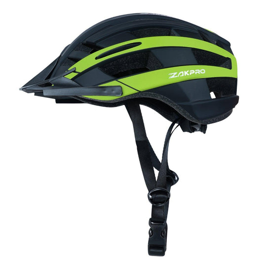 MTB Inmold Cycling Helmet with Rear LED Flicker Lights - Uphill Series (Black) - MADOVERBIKING