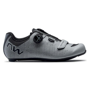 Northwave Road Cycling Shoes - Storm Carbon 2 (Silver Reflective) - MADOVERBIKING