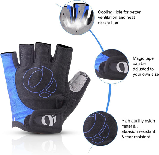 Pearl Izumi Half Finger Riding Gloves Sweat Absorbing Heat Dissipation Nylon Gloves - MADOVERBIKING