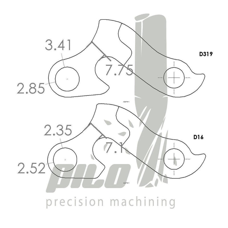 Load image into Gallery viewer, Pilo D16 Derailleur Hanger
