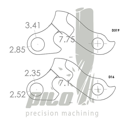 Pilo D16 Derailleur Hanger