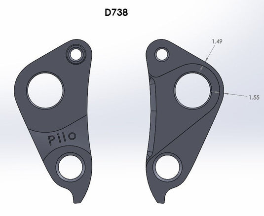 PILO DERAILLEUR HANGER FOR SPECIALIZED | GH-D738