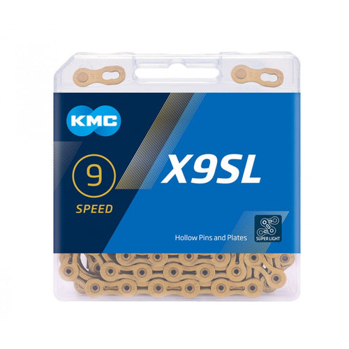 Bicycle Chain | X9SL Ti-N GOLD - Superlight (9 Speed) - MADOVERBIKING -  KMC
