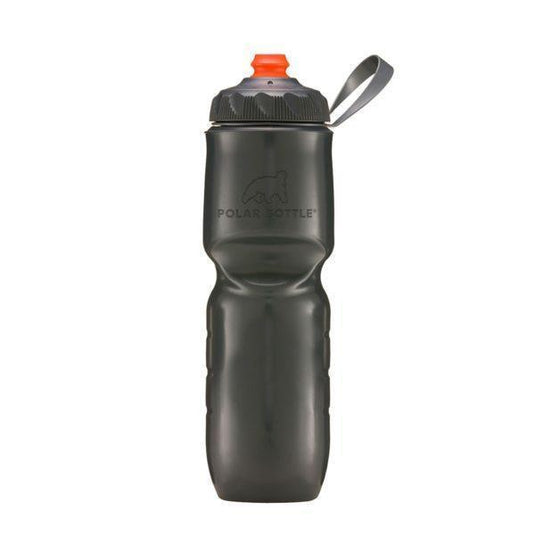 Polar Insulated Sports Bottle - Color Series - Charcoal, Zipstream Cap - MADOVERBIKING