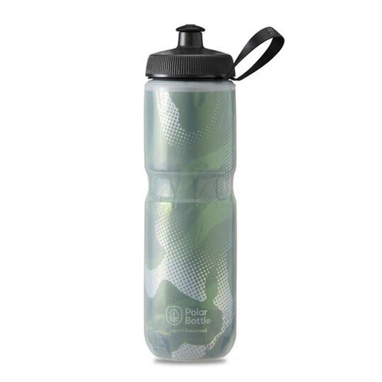Polar Sport Insulated Contender Bottle - Olive Green/Silver - MADOVERBIKING