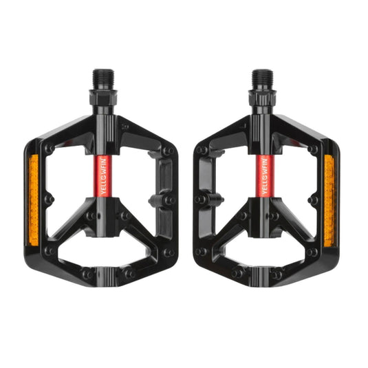 Promend Aluminium Alloy Du Bearing Light Weight Bicycle Pedals With Reflectors & Wide Platform, 20 Anti-Skid Pins For Road Mountain Bmx Mtb Bike - MADOVERBIKING