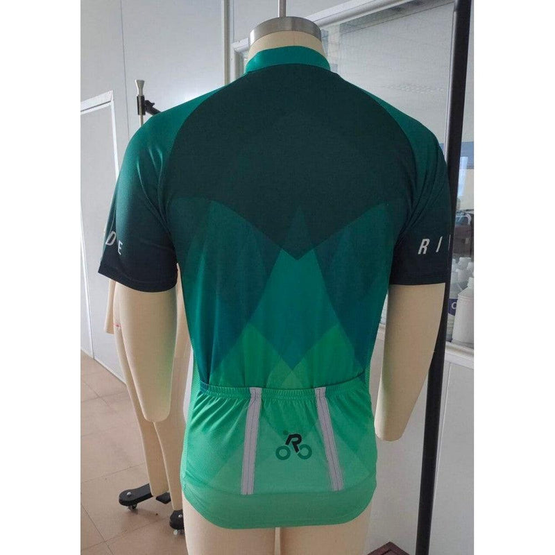 Load image into Gallery viewer, RIDE CYCLING JERSEY GREEN DIAGONAL (UNISEX)
