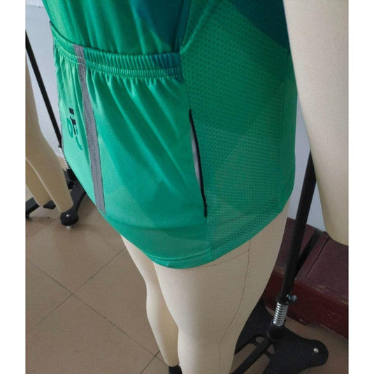 RIDE CYCLING JERSEY GREEN DIAGONAL (UNISEX)