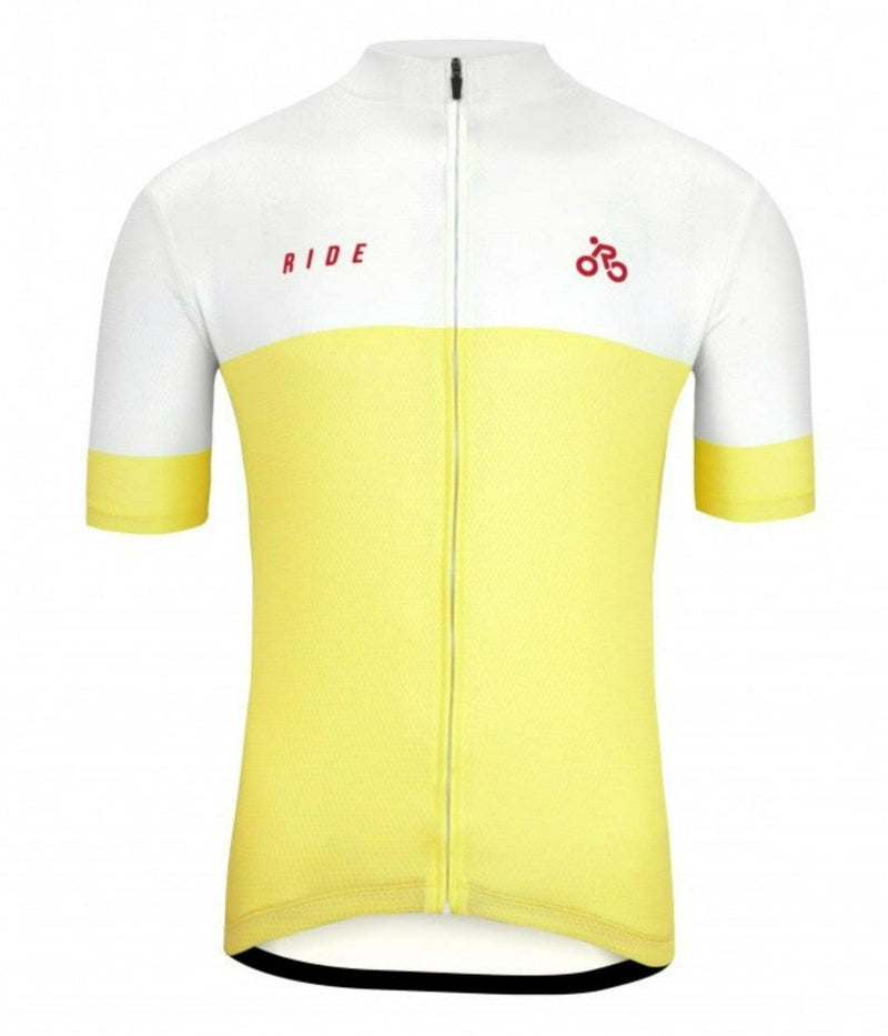 Load image into Gallery viewer, RIDE CYCLING PREMIUM JERSEY (WHITE YELLOW)
