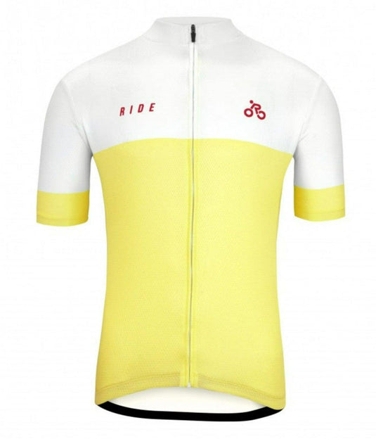 RIDE CYCLING PREMIUM JERSEY (WHITE YELLOW)