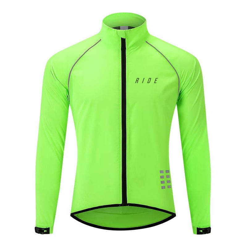 Load image into Gallery viewer, RIDE CYCLING PREMIUM QUALITY NEON GREEN CYCLING WINDBREAKER FOLDABLE (UNISEX) - MADOVERBIKING
