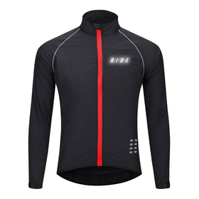 RIDE CYCLING PREMIUM QUALITY WINDBREAKER FOLDABLE- BLACK (UNISEX)