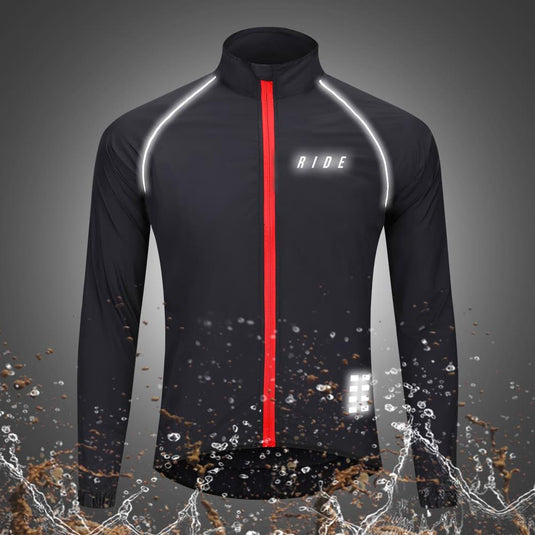 RIDE CYCLING PREMIUM QUALITY WINDBREAKER FOLDABLE- BLACK (UNISEX)