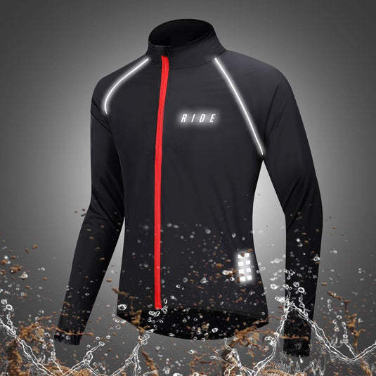 RIDE CYCLING PREMIUM QUALITY WINDBREAKER FOLDABLE- BLACK (UNISEX)