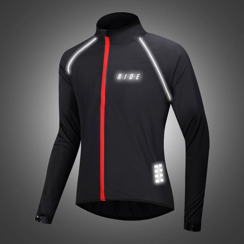 Load image into Gallery viewer, RIDE CYCLING PREMIUM QUALITY WINDBREAKER FOLDABLE- BLACK (UNISEX)
