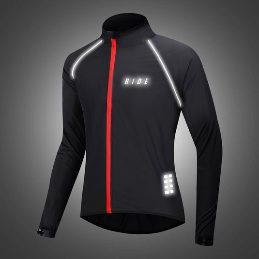 RIDE CYCLING PREMIUM QUALITY WINDBREAKER FOLDABLE- BLACK (UNISEX)