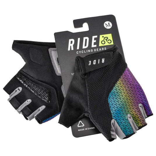 RIDE CYCLING PREMIUM UNISEX GLOVES-BLACK/GREY (HALF FINGERS)