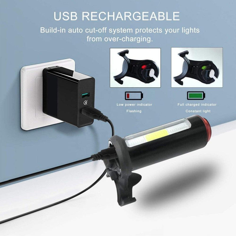 Load image into Gallery viewer, RIDE CYCLING USB RECHARGEABLE TAIL LIGHT CYLINDER DESIGN
