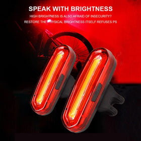 RIDE CYCLING USB RECHARGEABLE TAIL LIGHT SLIM 360 DEGREE ADJUSTABLE