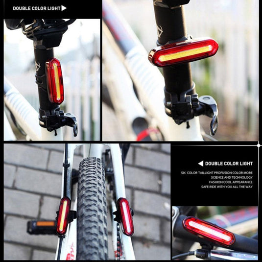 RIDE CYCLING USB RECHARGEABLE TAIL LIGHT SLIM 360 DEGREE ADJUSTABLE