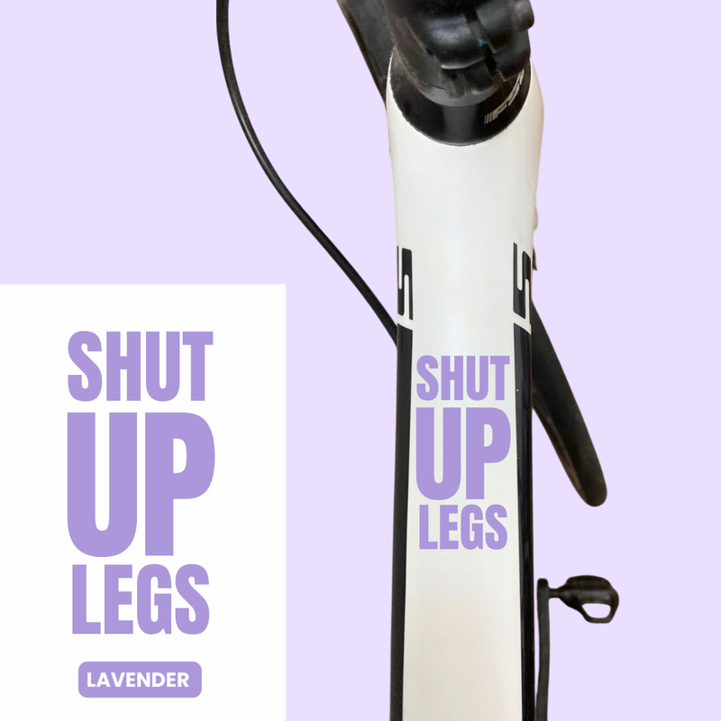 Load image into Gallery viewer, Bicycle Sticker Decal | SHUT UP LEGS (Set of 2) - MADOVERBIKING -  MADOVERBIKING
