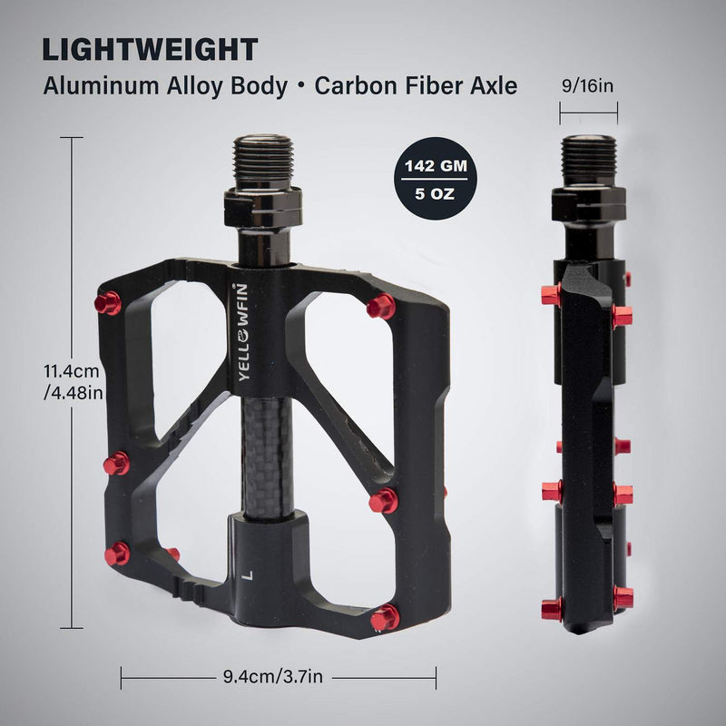 Load image into Gallery viewer, Bicycle Pedals | Aluminium Alloy, Sealed Bearings, Carbon Axle - MADOVERBIKING -  Yellowfin
