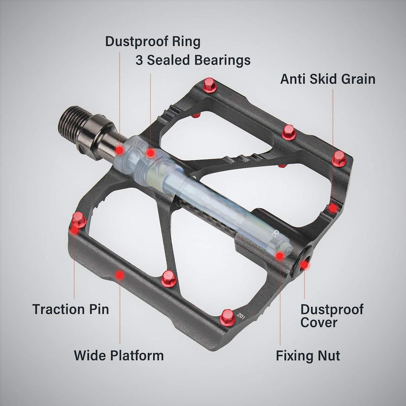 Load image into Gallery viewer, Bicycle Pedals | Aluminium Alloy, Sealed Bearings, Carbon Axle - MADOVERBIKING -  Yellowfin
